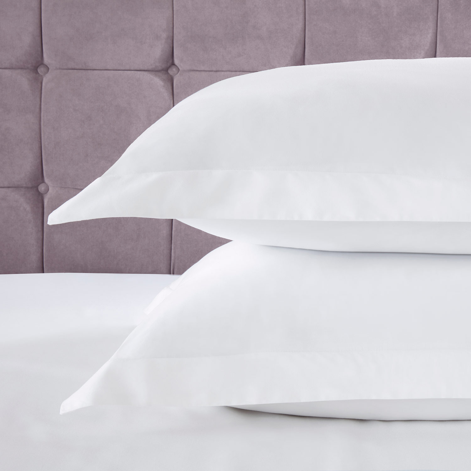 200TC Cotton Oxford Pillowcase Pair White Home Store + More