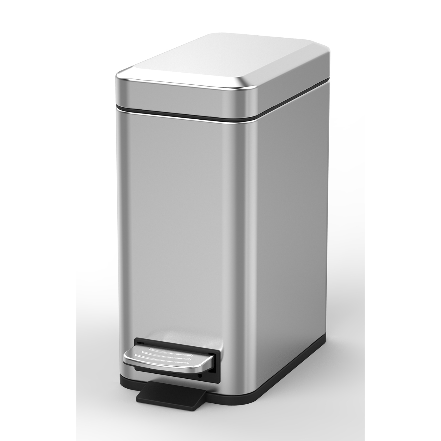 Soft Close 5L Slate Slim Bin Home Store + More