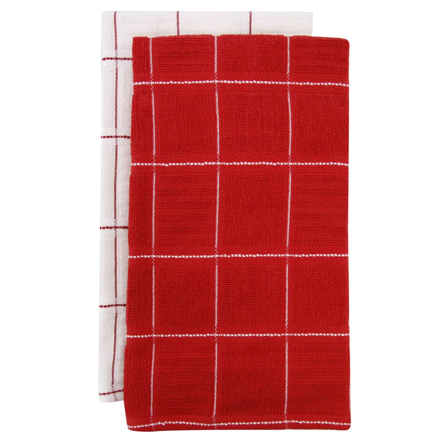 Check Kitchen Tea Towel 2 Pack Red - Home Store + More