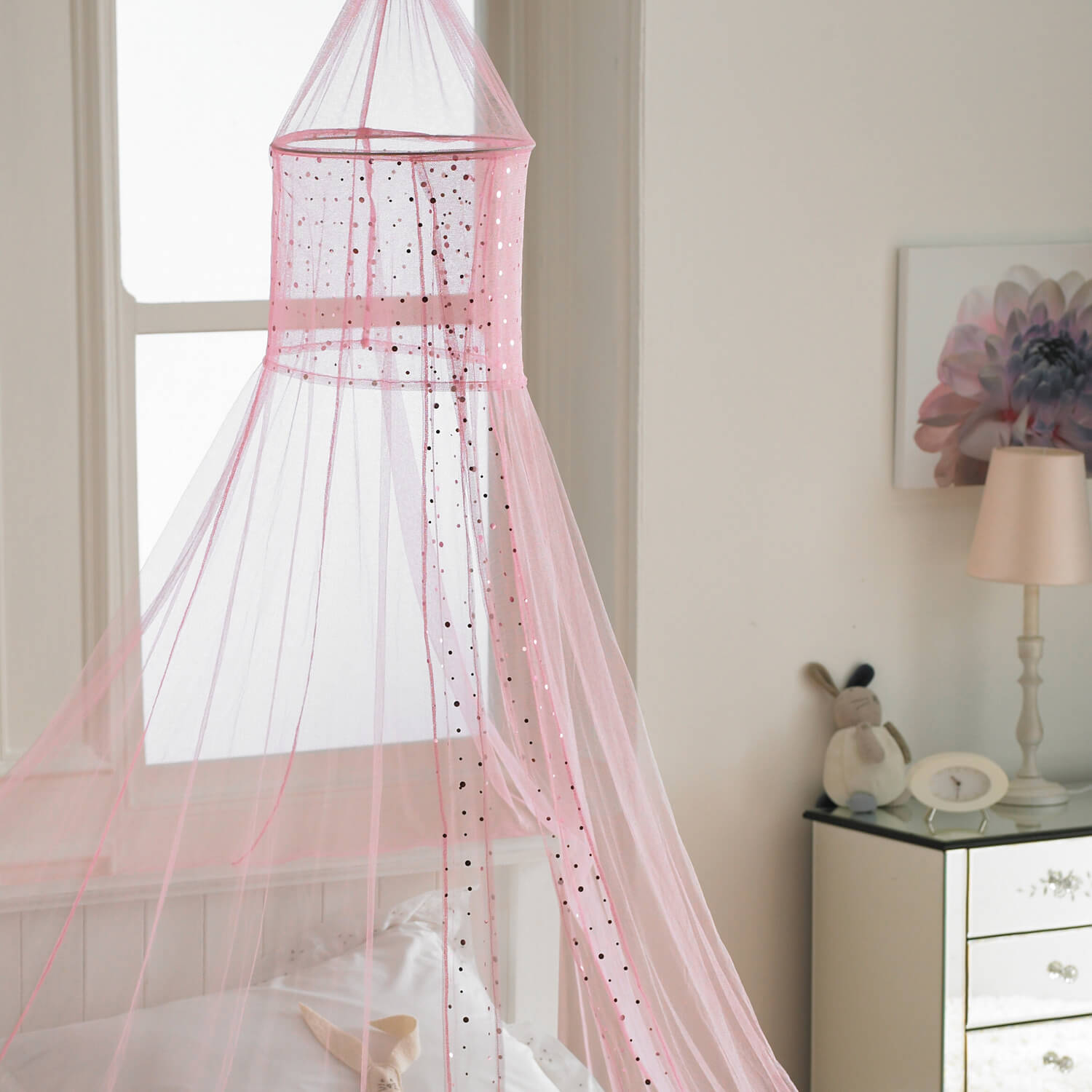 Huis White Pink Canopy Popsicle Voile Bed Canopies Bedroom Accessories Luxclusif Com