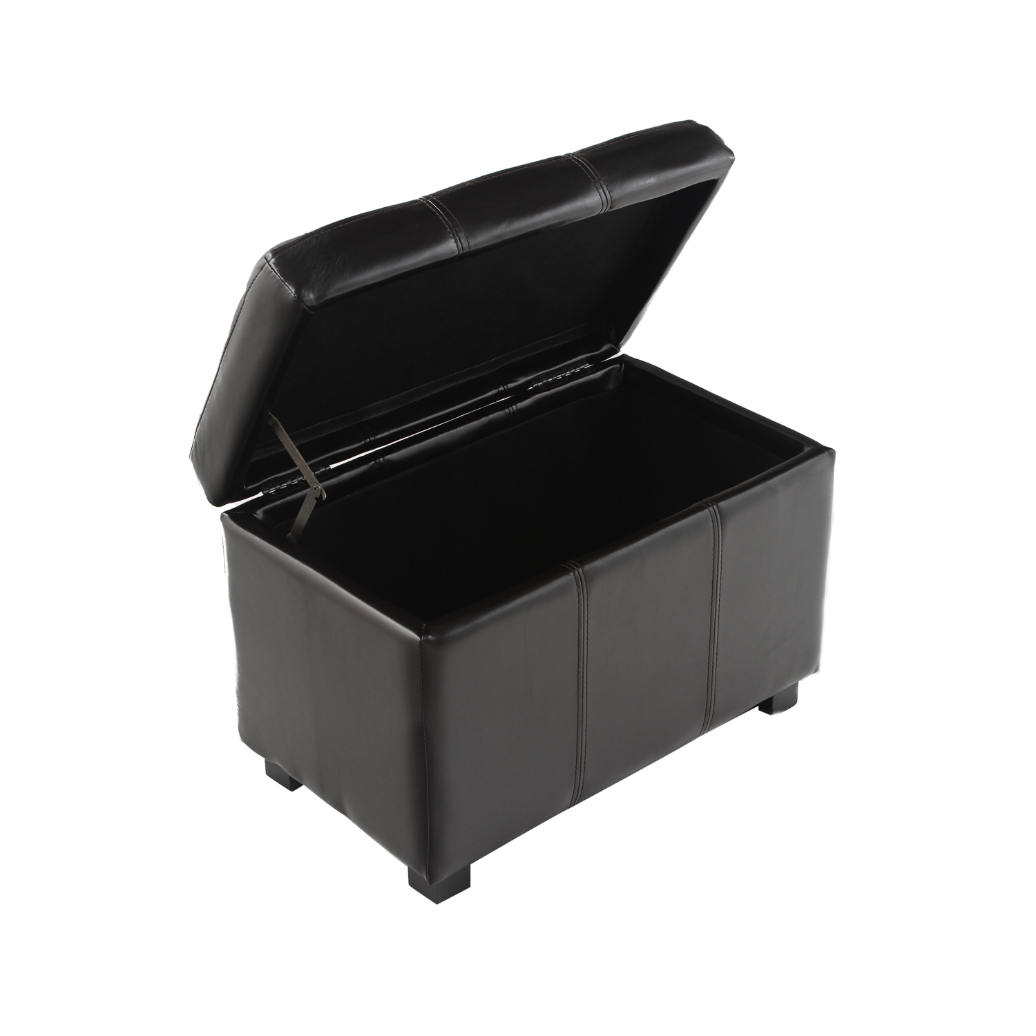 Faux Leather Storage Brown Ottoman Small Home More Faux Leather Storage Brown Ottoman Small Tap To Expand