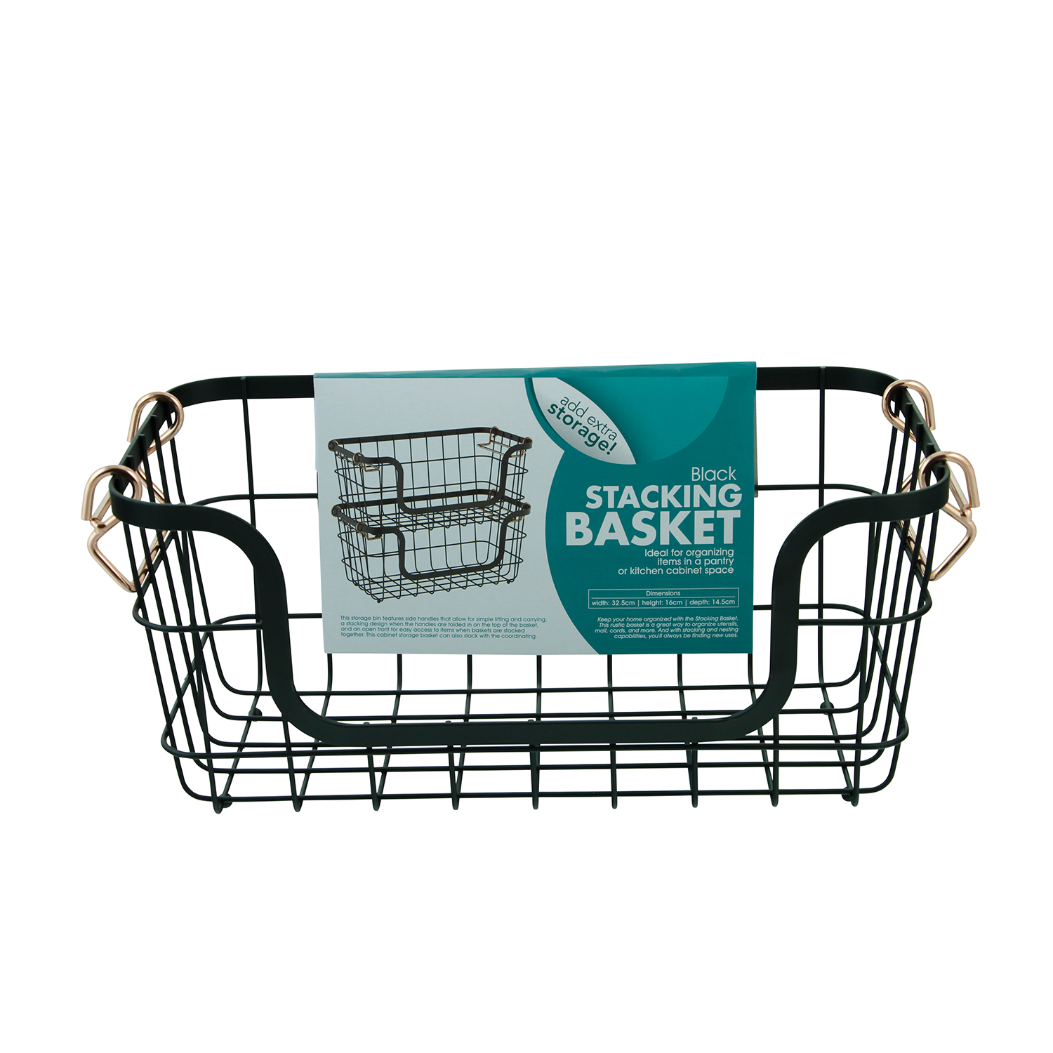 Black Stacking Basket Home Store More