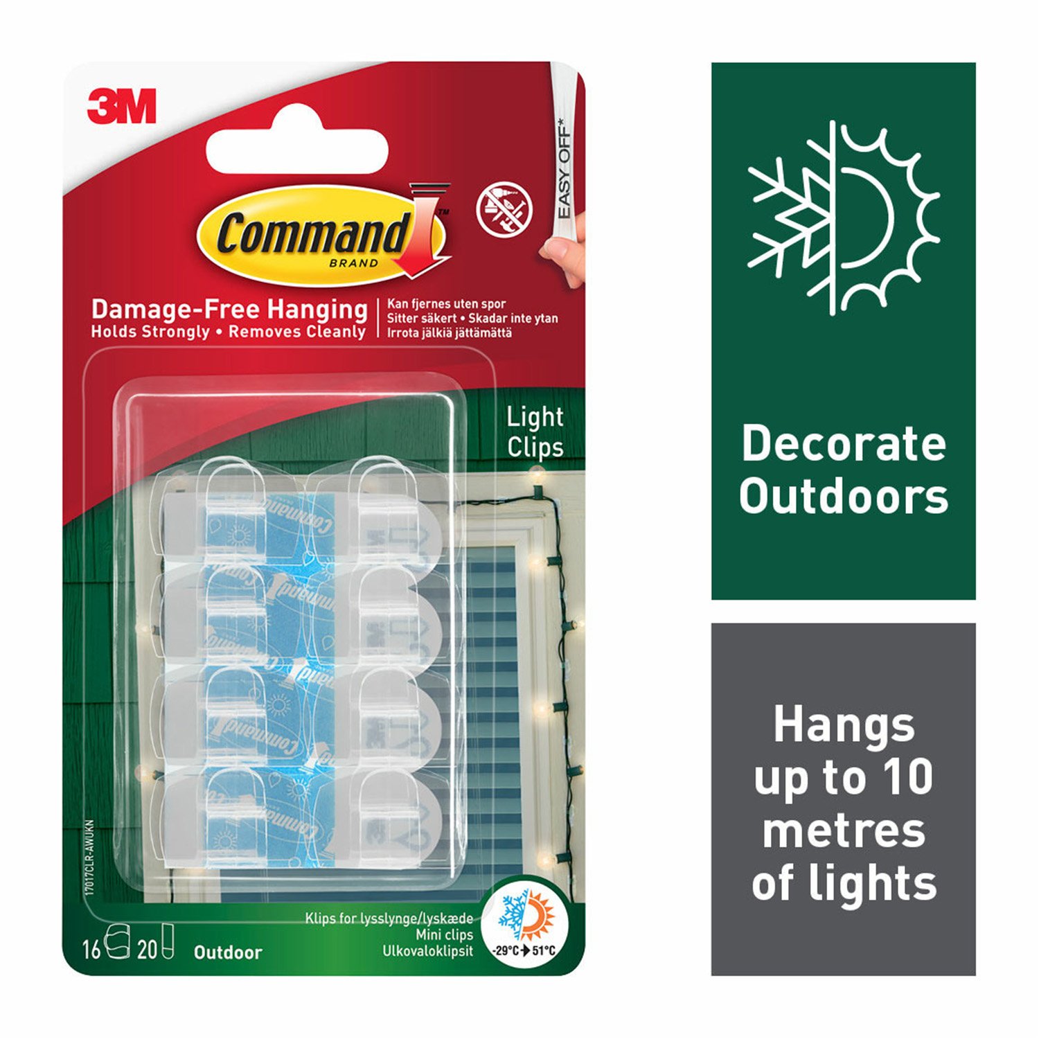 Command Strips Outdoor Light Clips 16 pack Home Store + More