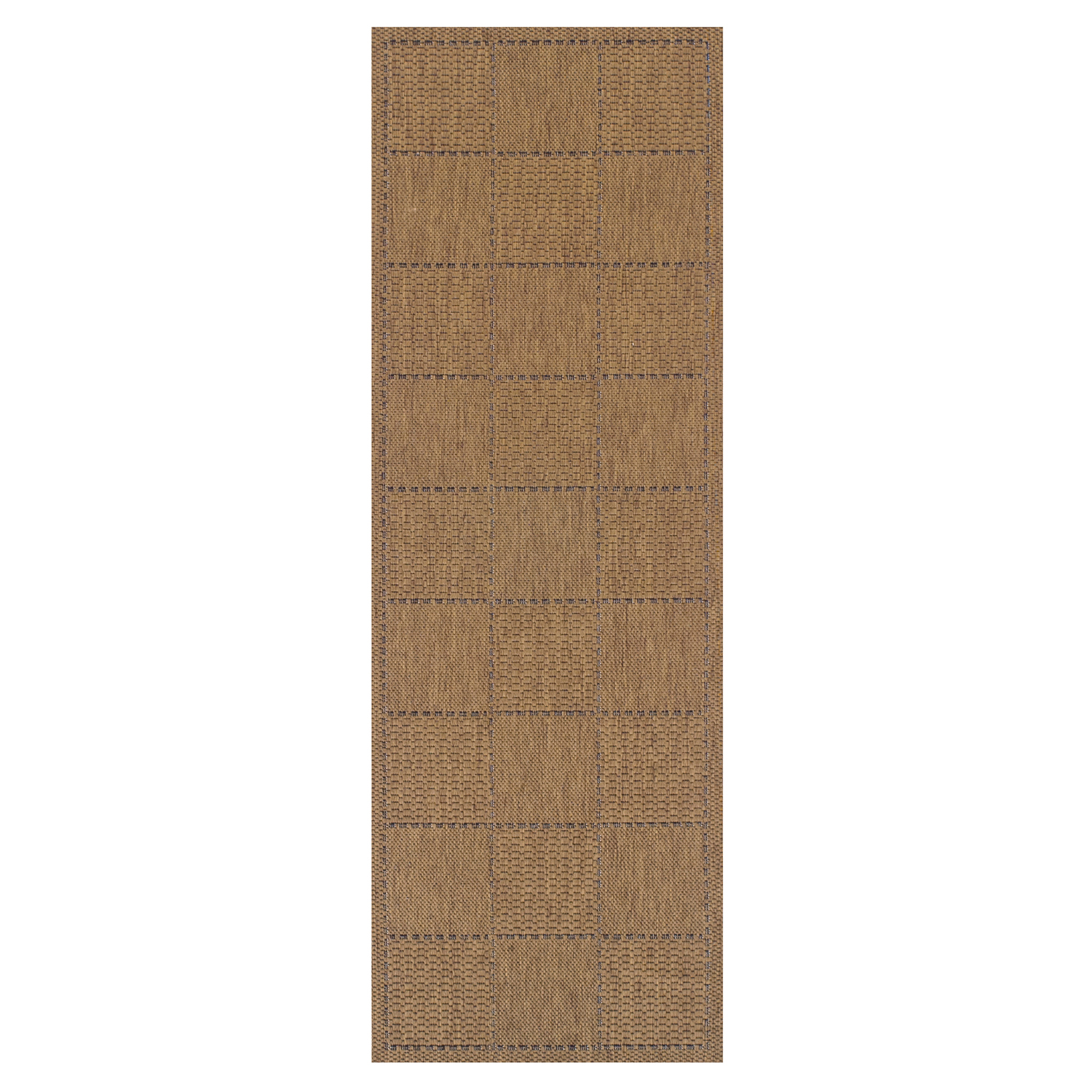 Checkered Flatweave Runner Natural 60cm X 230cm 074876