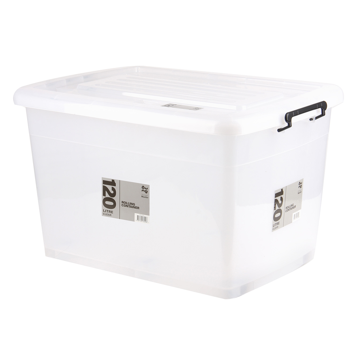 Rolling Storage Container 120L Clear Home Store + More