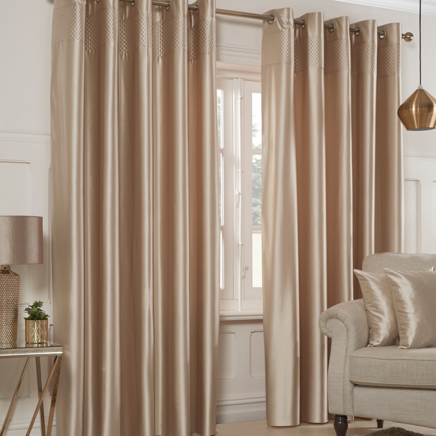 Lucca Faux Silk Curtains Home Store More