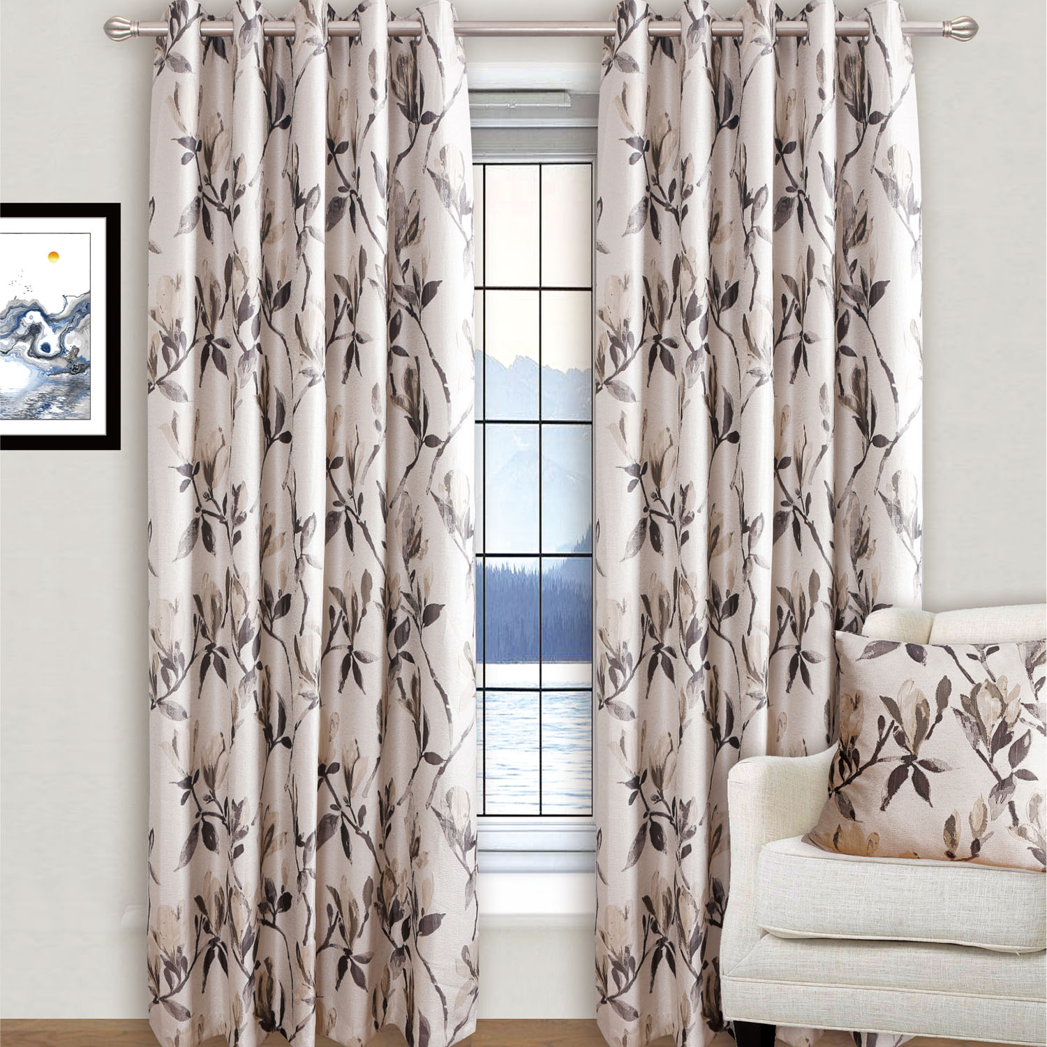 Modern Flower Natural Curtain Home Store + More