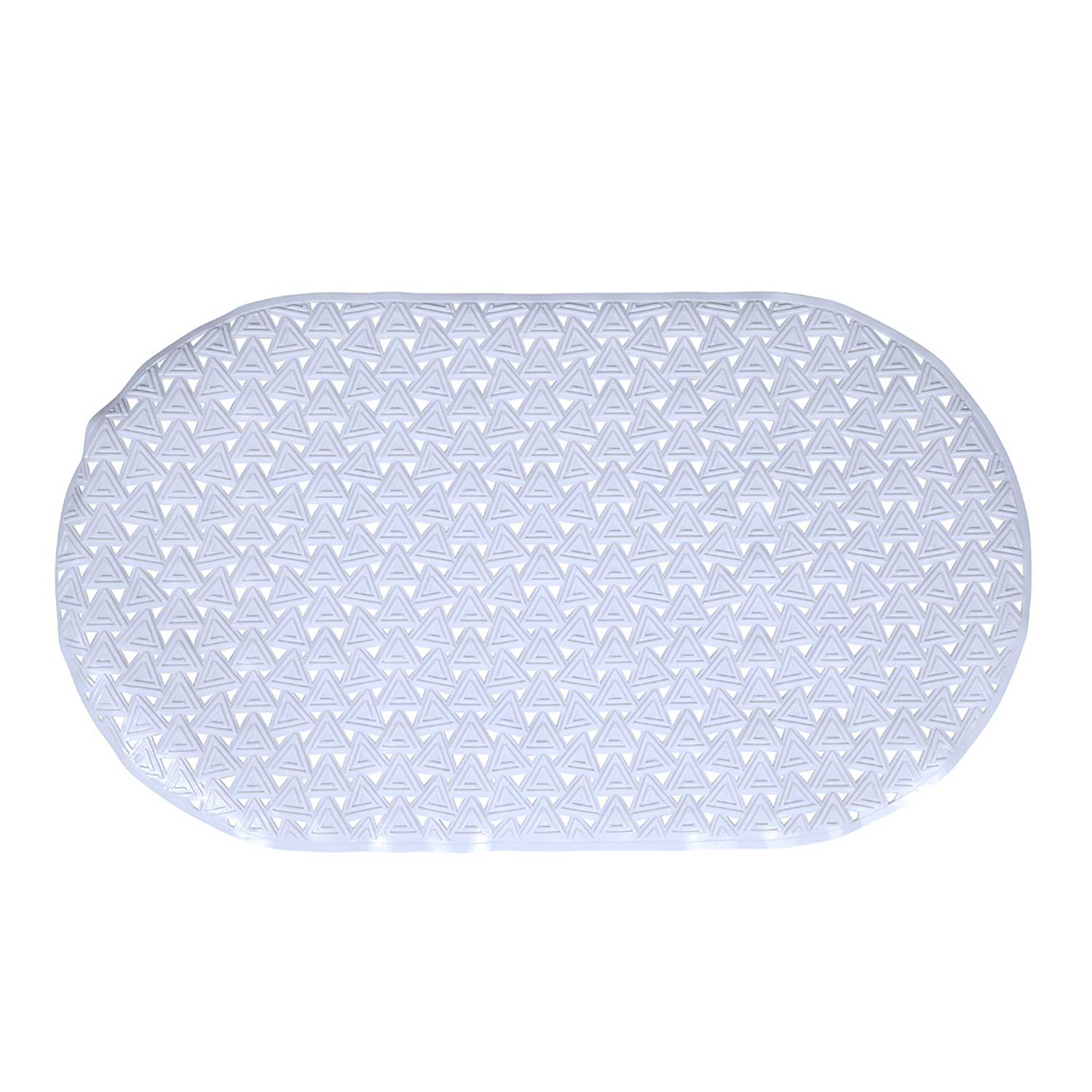 Triangles Bath Mat White Home Store + More