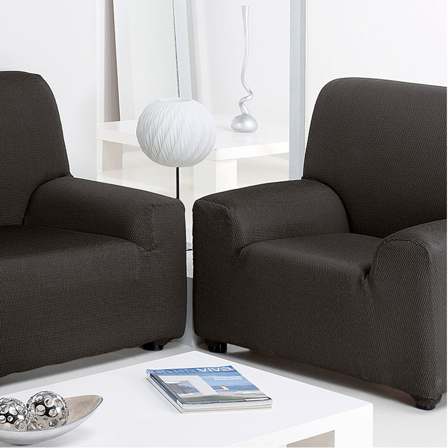 Easystretch Armchair Cover Charcoal Home More Easystretch Armchair Cover Charcoal Tap To Expand