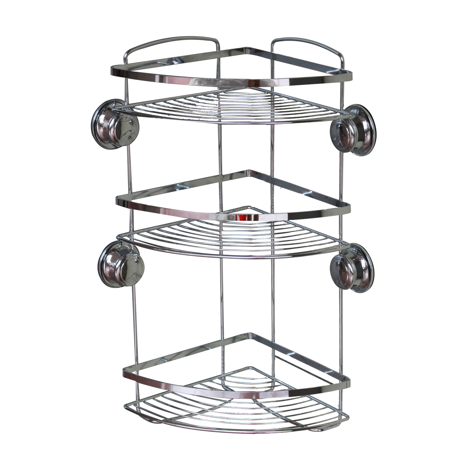 Chrome 3 Tier Suction Bathroom Caddy Home More Images Chrome 3 Tier Suction Bathroom Caddy