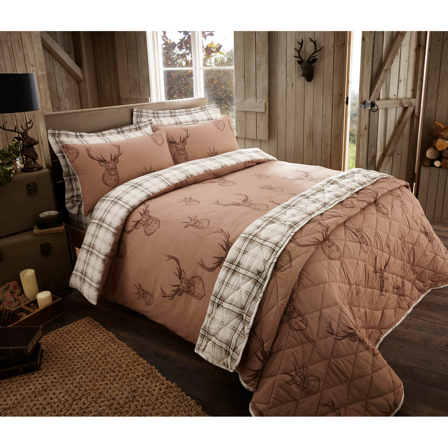 Brushed Cotton Natural Stag Duvet Cover Home More Super King Duvet Cover Brushed Cotton Natural Stag Tap To Expand