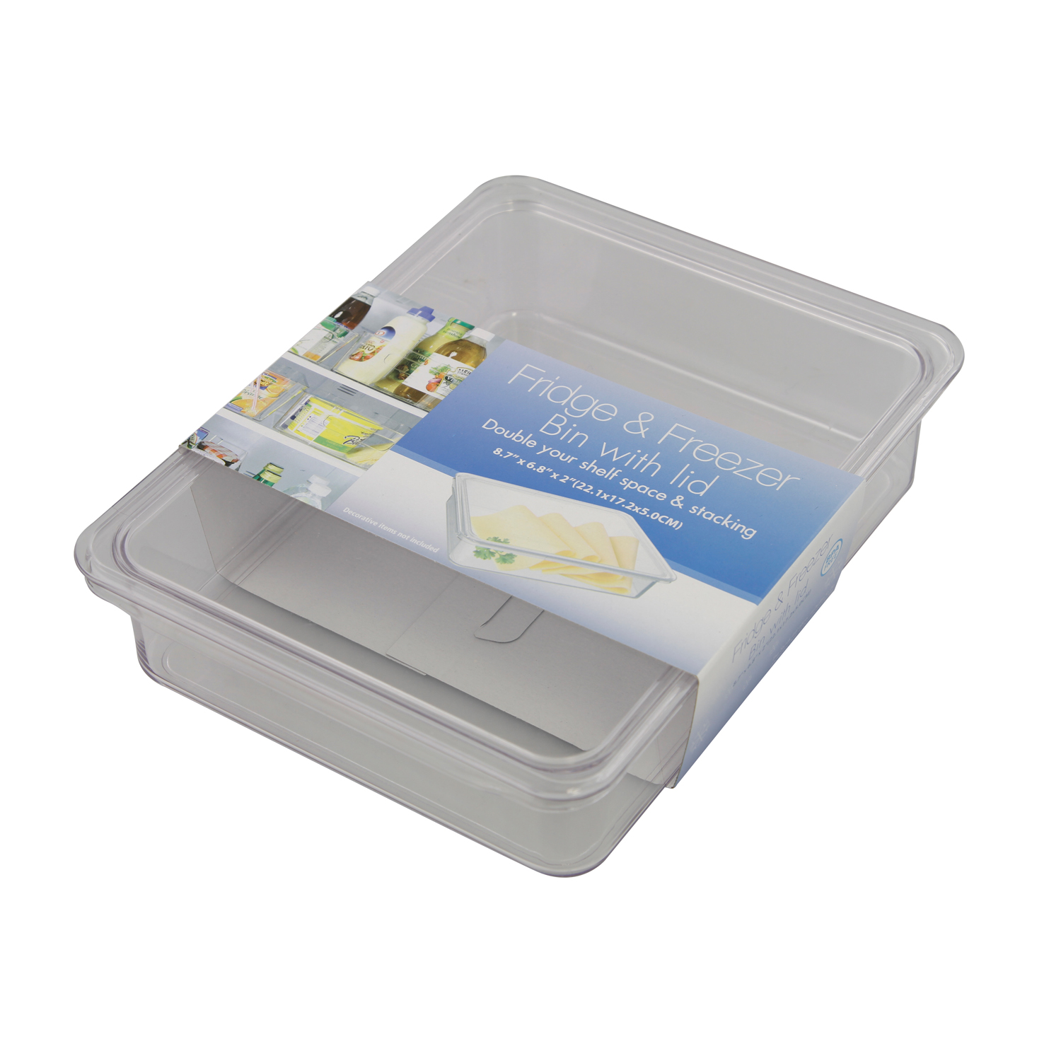 Fridge & Freezer Bin With Lid 221cm x 172cm x 5cm Home Store + More