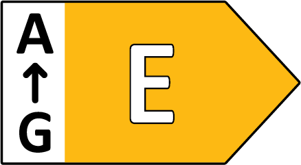 This product is rated with an energy efficiency class of E, on a scale from A to G.